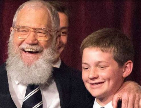 Harry Joseph Letterman with his father David Letterman